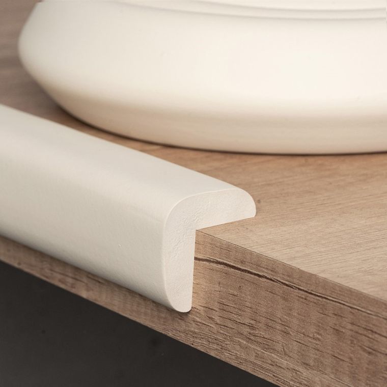 Sipo, piankowa taśma zabezpieczająca ostre krawędzie mebli, 2 metry, kremowa