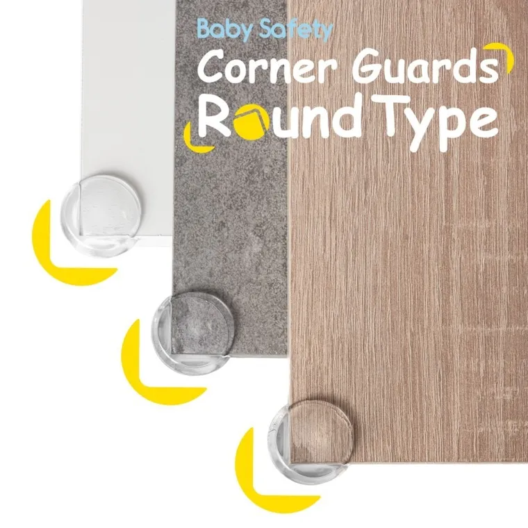 Sipo, zestaw silikonowych, transparentnych zabezpieczeń narożników mebli, okrągłe, 12 szt.