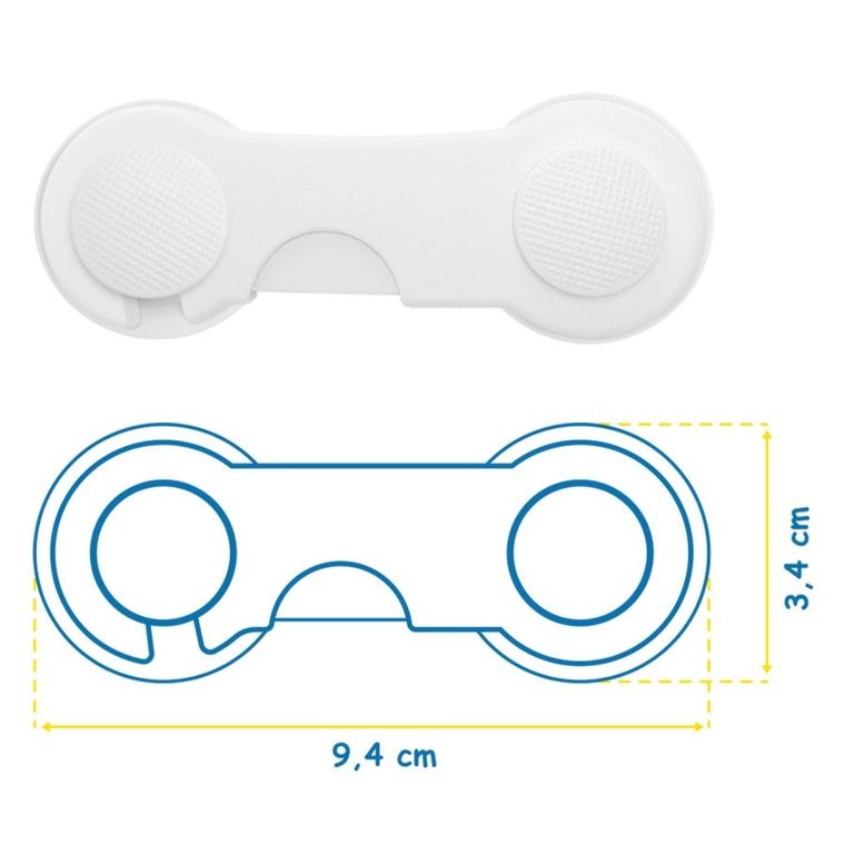 Sipo, zestaw zabezpieczeń do szaf i szuflad na zatrzask, 10 szt.