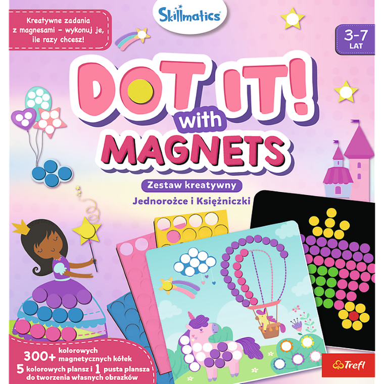 Skillmatics, Dot it! With Magnets, Jednorożce i Księżniczki, kreatywna mozaika