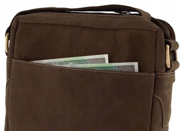 Skórzana męska listonoszka na ramię, Always Wild