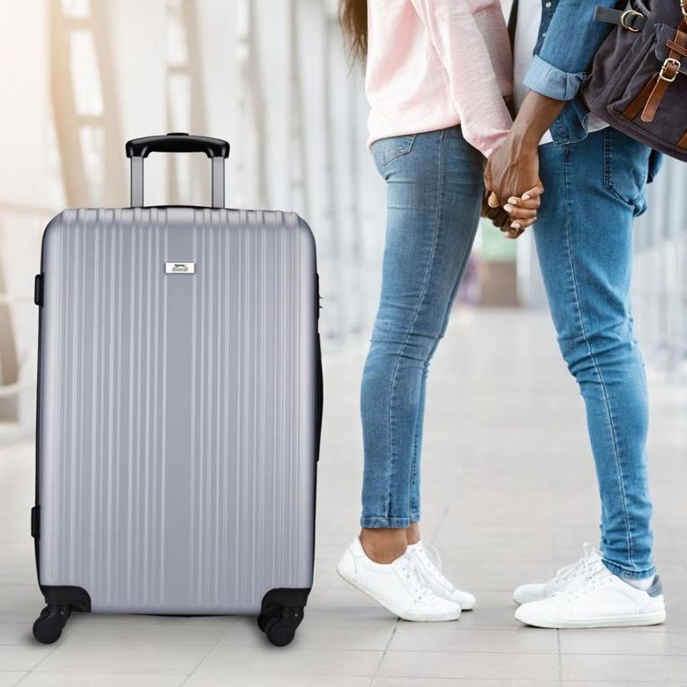 Slazenger, zestaw 2 walizek, 18 i 26 cali, silver