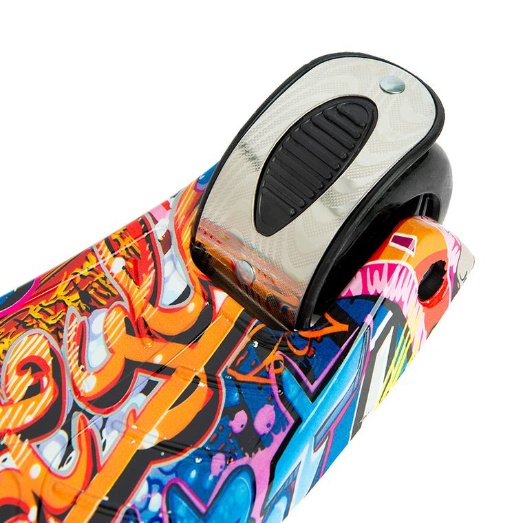 Smiki, 3-kołowa hulajnoga ze świecącymi kołami LED, graffiti