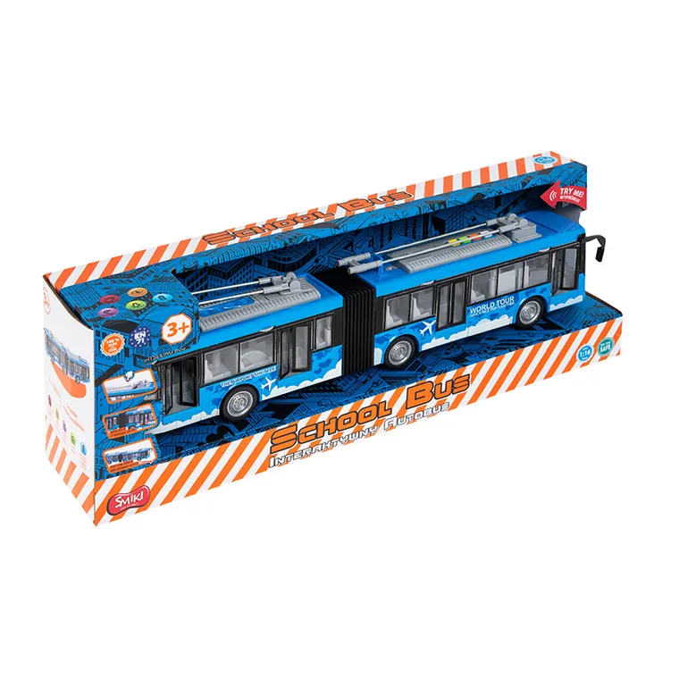 Smiki, Autobus, pojazd, światło i dźwięk, niebieski