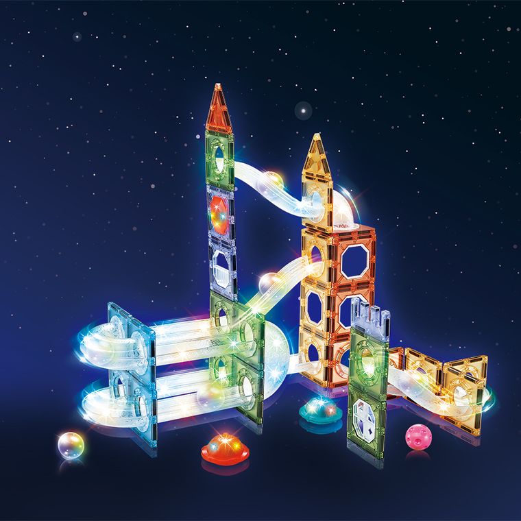 Smiki, Bloxnetic, podświetlane klocki magnetyczne, 85 elementów