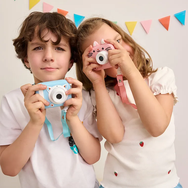 Smiki, Cute Kitty, aparat fotograficzny, niebieski