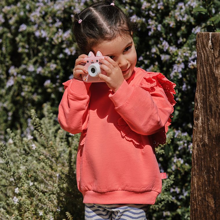 Smiki, Cute Kitty, aparat fotograficzny, różowy