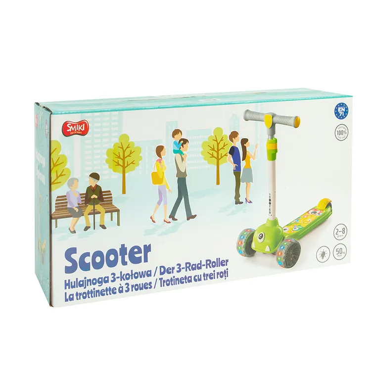 Smiki, hulajnoga, zielona