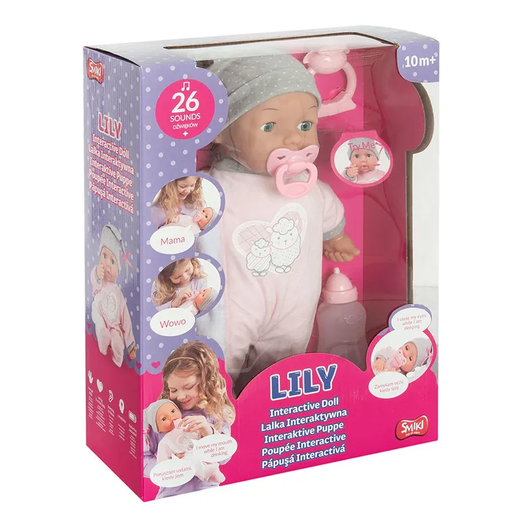 Smiki, interaktywna lalka bobas z dźwiękiem