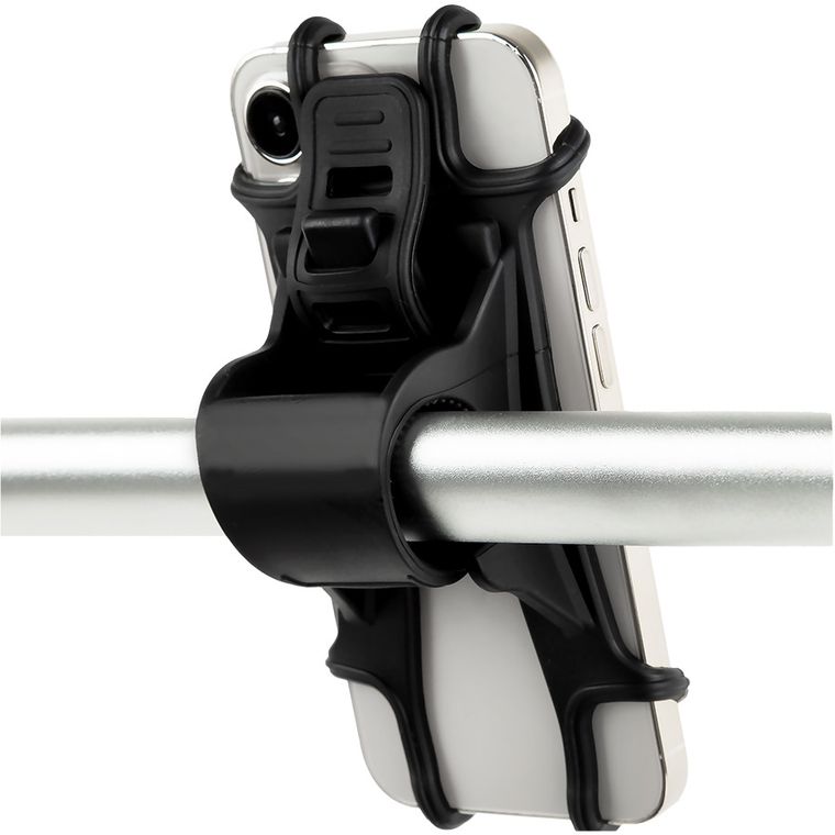 Smiki, Little Adventurer, silikonowy uchwyt na telefon, czarny