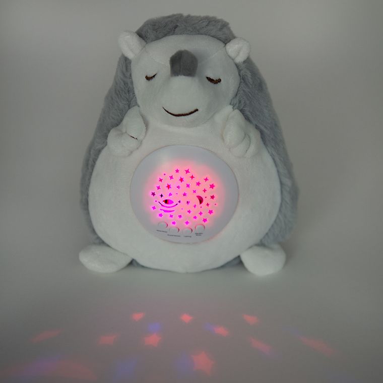 Smiki, Little Dreamer, Śpiący jeżyk, pluszowy projektor z muzyką i światłem, szary