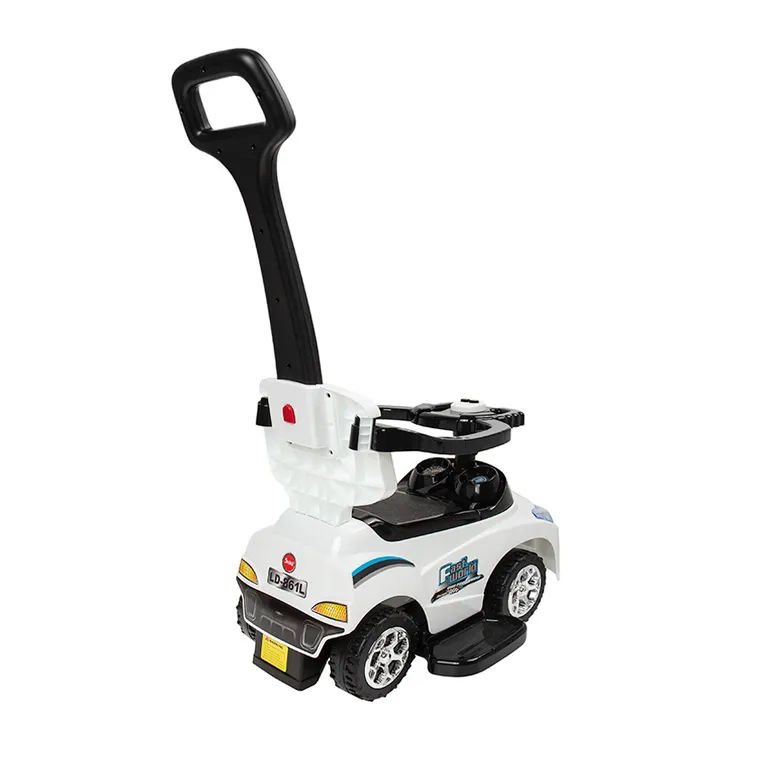 Smiki, Samochód, jeździk z rączką, biały