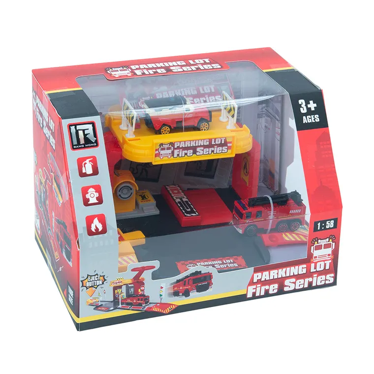 Smiki, Straż pożarna, parking z 2 pojazdami, zestaw