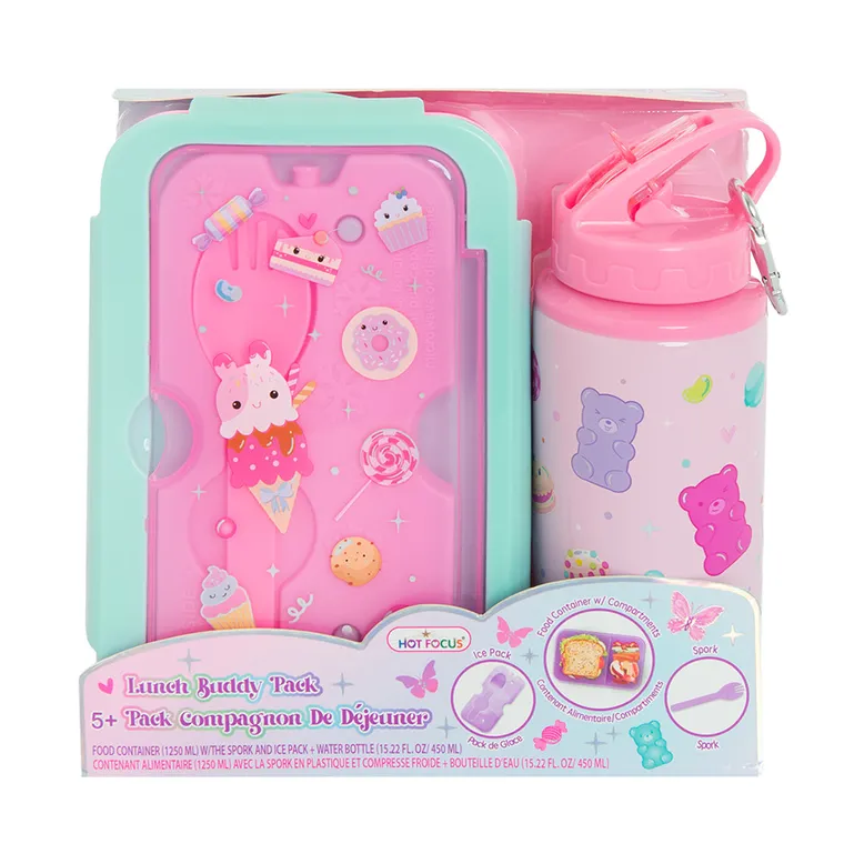 Smiki, zestaw śniadaniowy z akcesoriami, lunchbox + bidon
