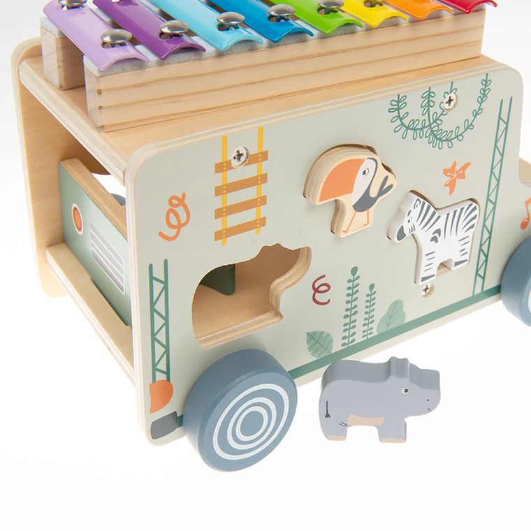 Smiki, Zookabee, Ciężarówka, ksylofon i sorter, zabawka drewniana