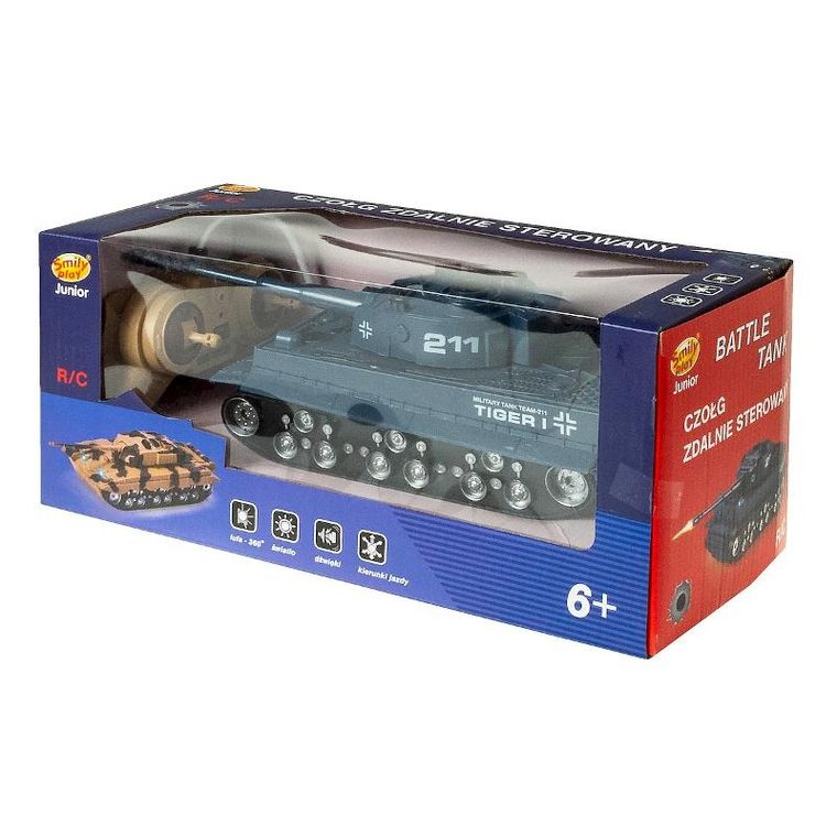 Smily Play, czołg, pojazd wojskowy zdalnie sterowany, niebieski