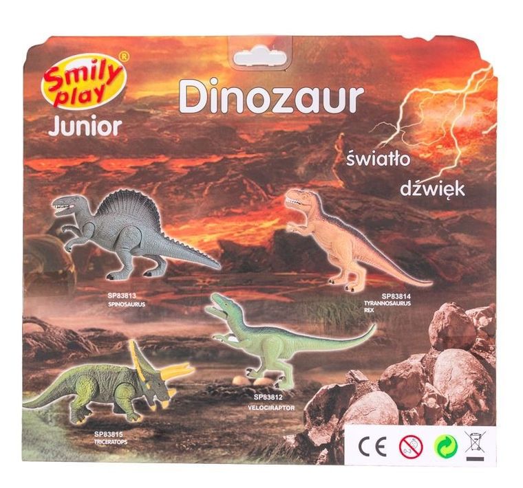 Smily Play, Dinozaur Triceratops, zabawka interaktywna