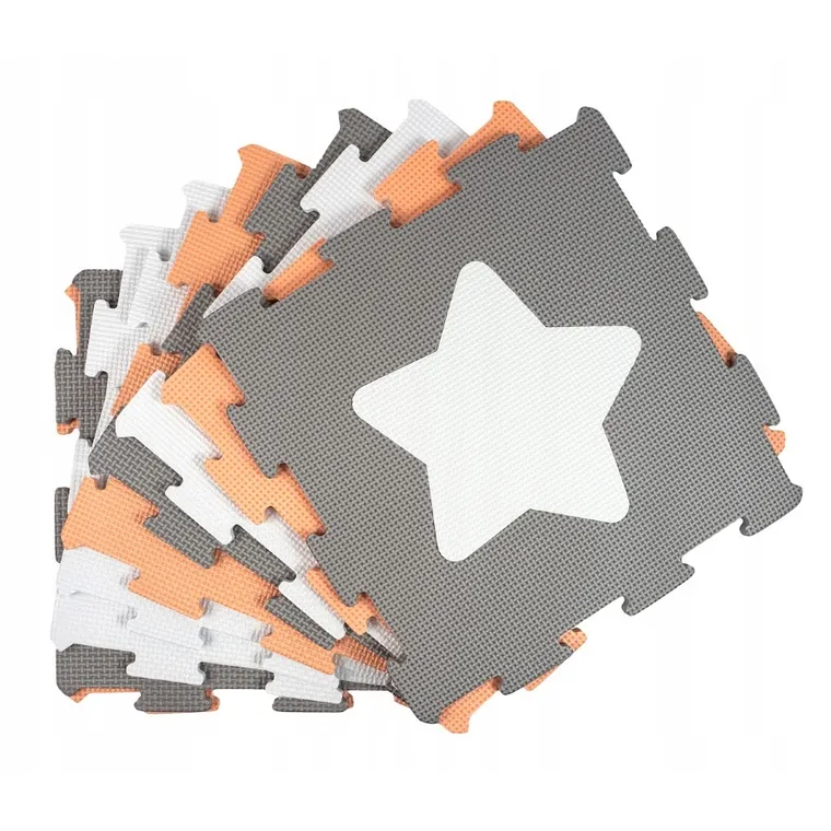 Smily Play, mata piankowa, szaro-pomarańczowa