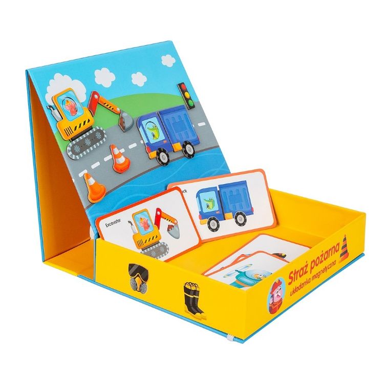 Smily Play, układanka magnetyczna, pojazdy