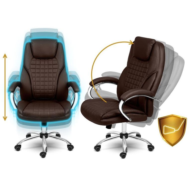 Sofotel, Batory, fotel biurowy, kasztanowy