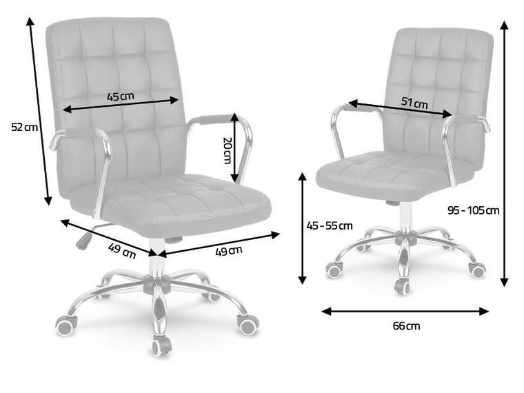 Sofotel, Benton, fotel biurowy, skórzany, szary