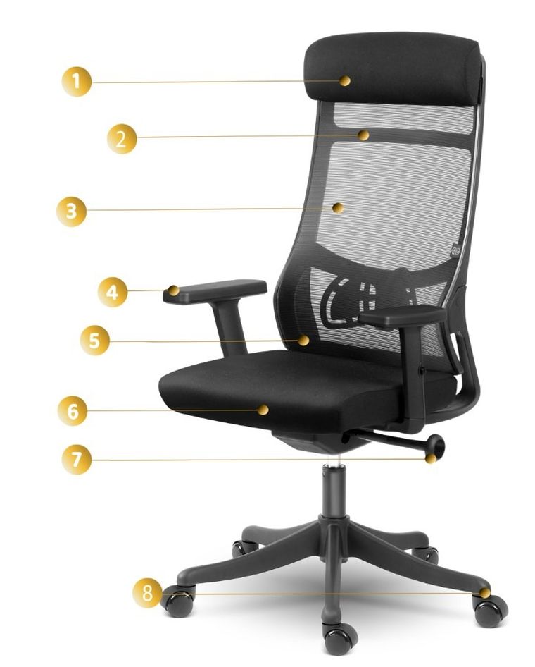 Sofotel, Brema, fotel biurowy, czarny