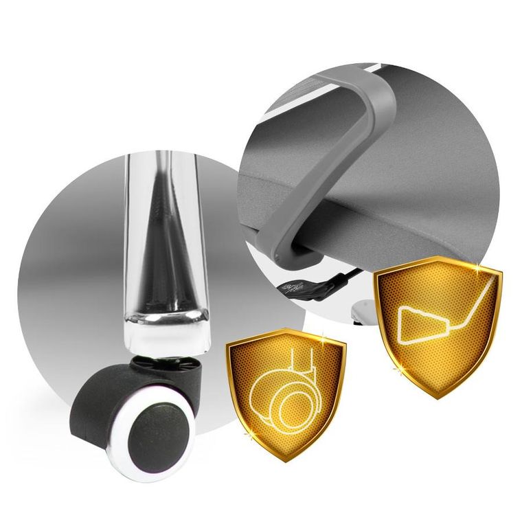 Sofotel, Brema, fotel biurowy z mikrosiatki, szary