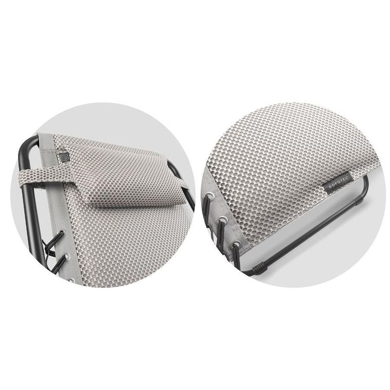 Sofotel, ChillWell Soft, leżak ogrodowy składany z poduszką, szary