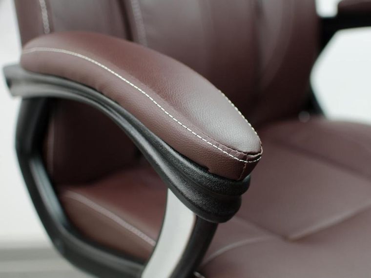 Sofotel, fotel biurowy, skórzany, brązowy