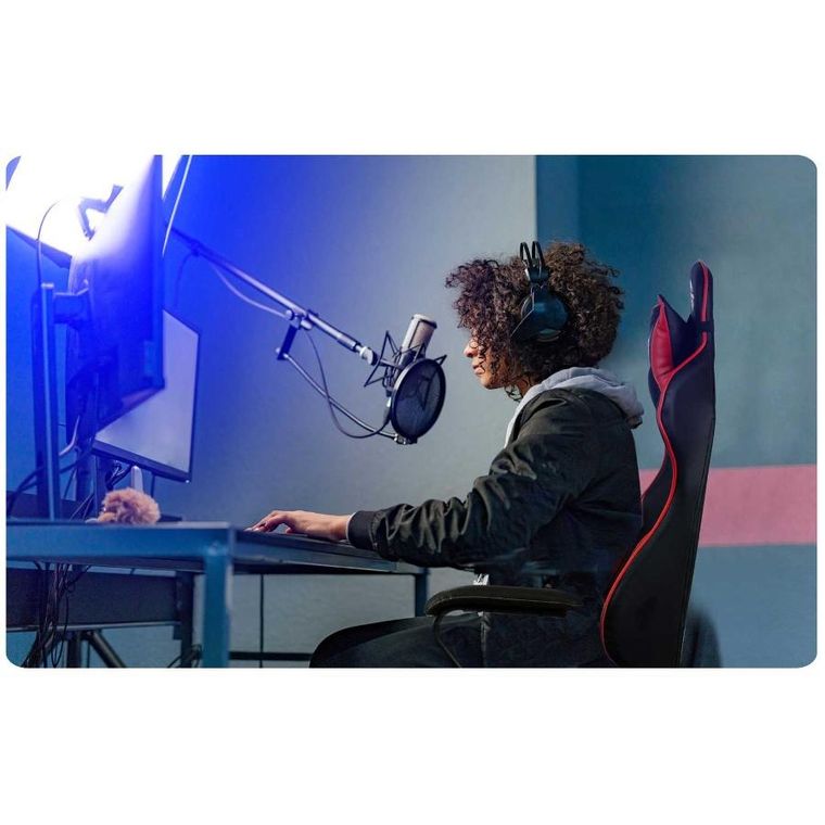 Sofotel, Katarina, fotel gamingowy, czerwony