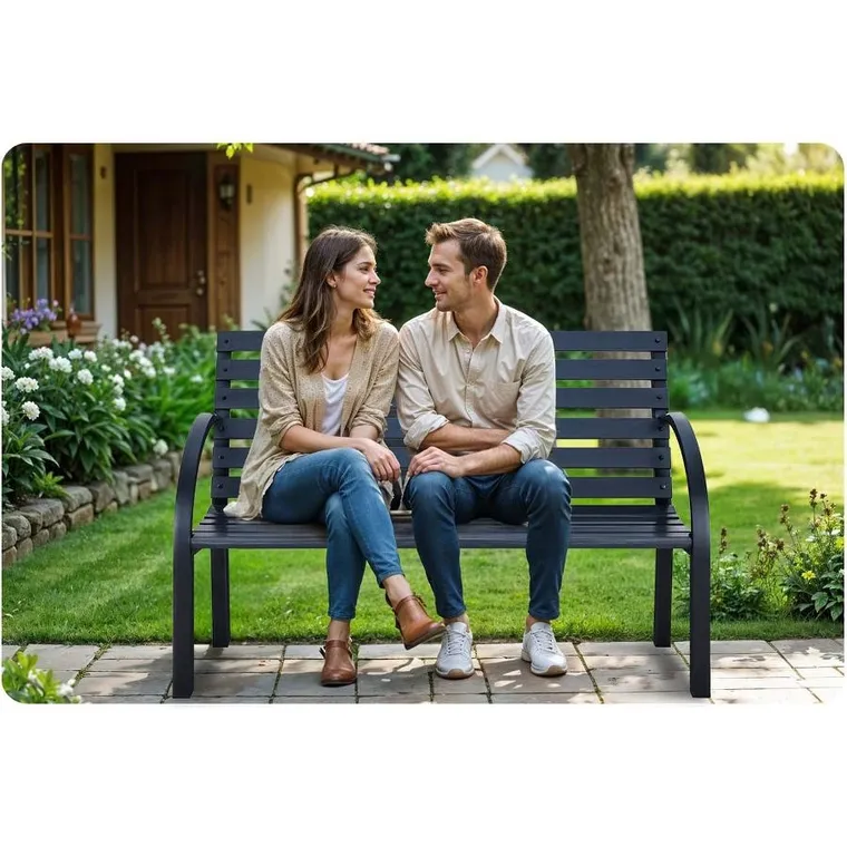 Sofotel, Luca, ławka ogrodowa z oparciem, 117,5-83-57 cm