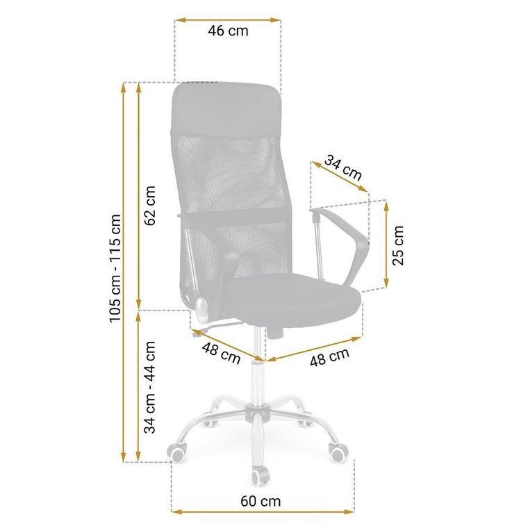 Sofotel, Tamar, fotel biurowy z mikrosiatki, czarny