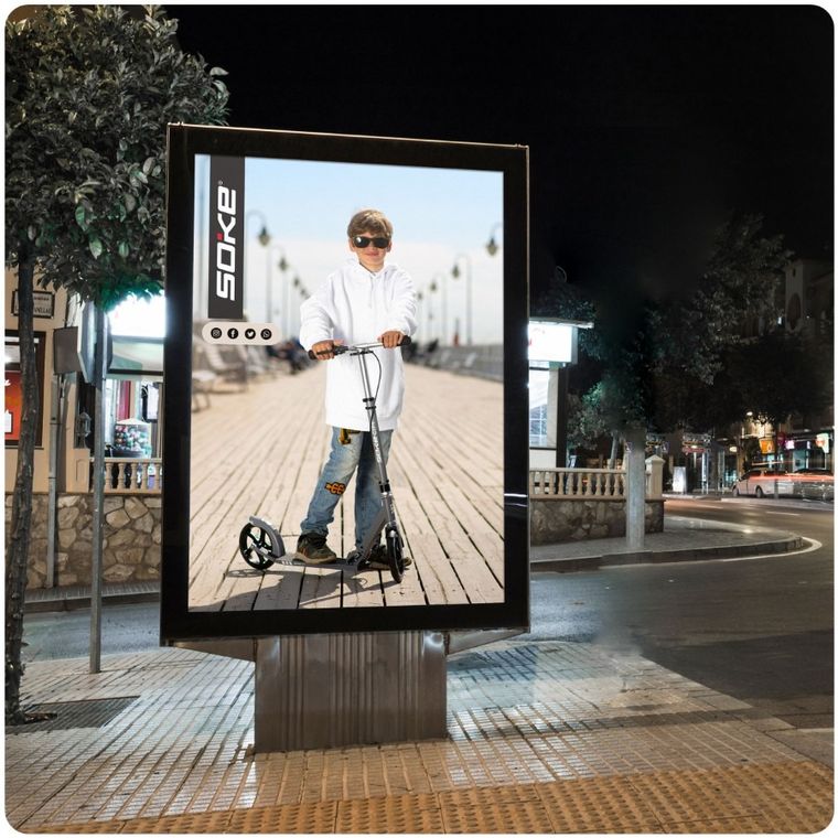 Soke, City, hulajnoga miejska, składana, szara