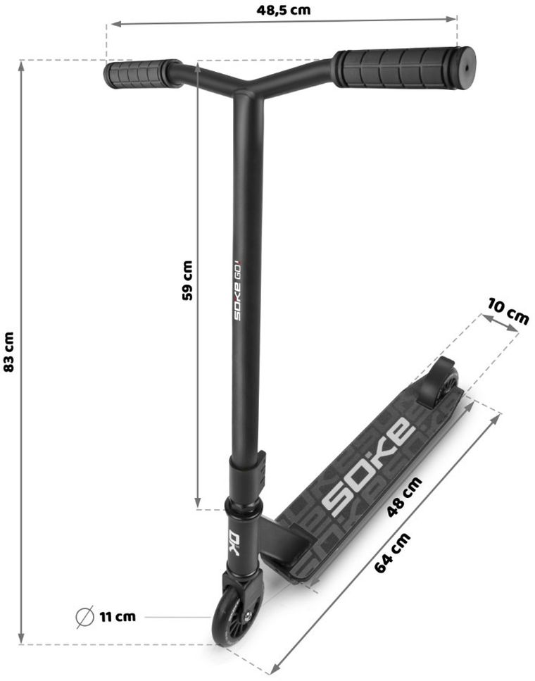 Soke, Go! hulajnoga wyczynowa, czarna
