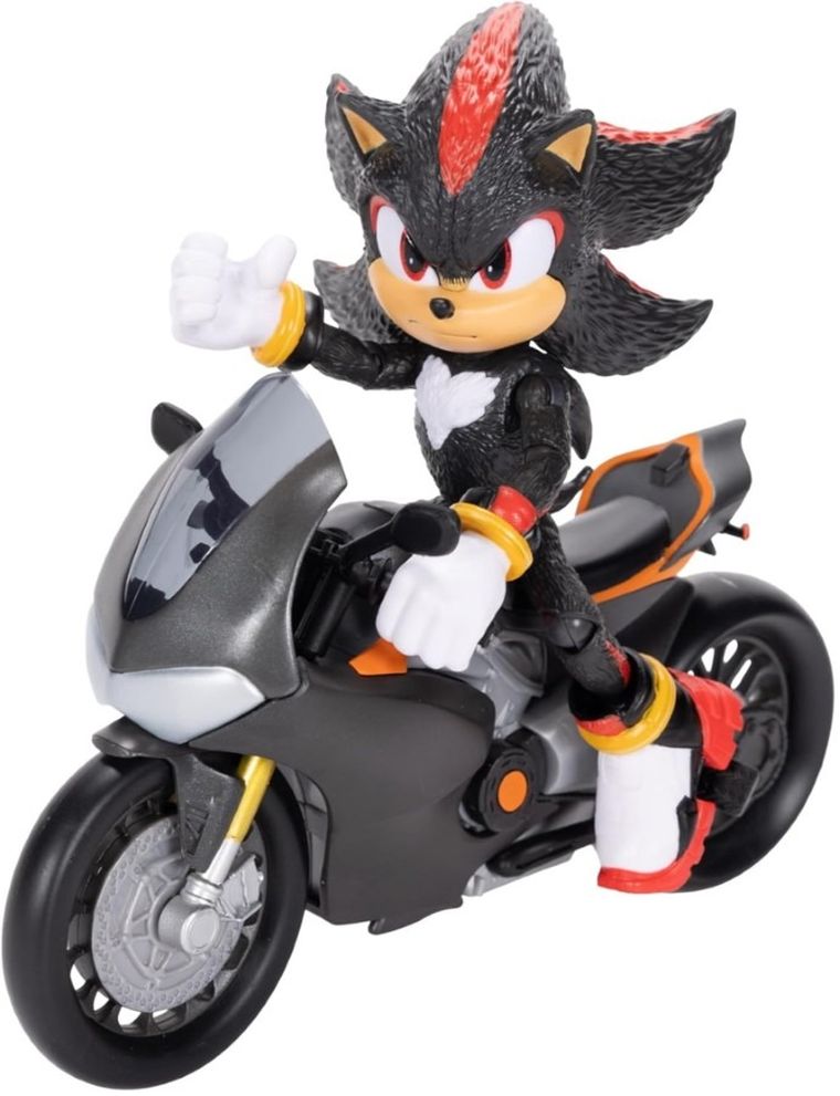 Sonic the Hedgehog 3, zestaw: figurka Shadow + czarny Motocykl