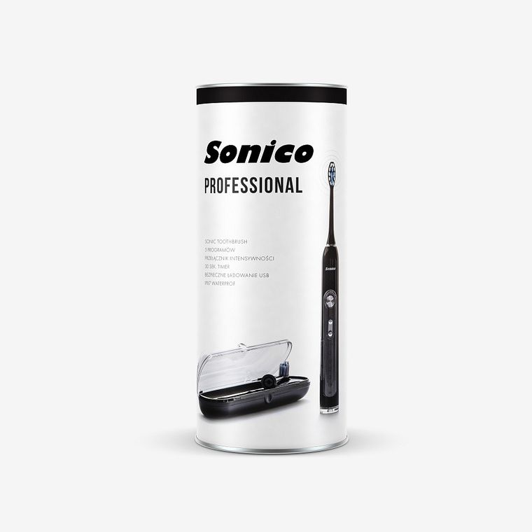 Sonico, Professional, szczoteczka soniczna, czarna