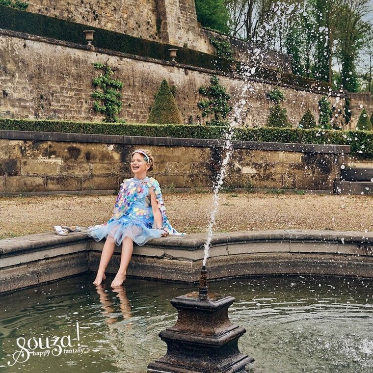 Souza! Syrenka Lorelie, peleryna cekinowa, strój, 3-4 lata