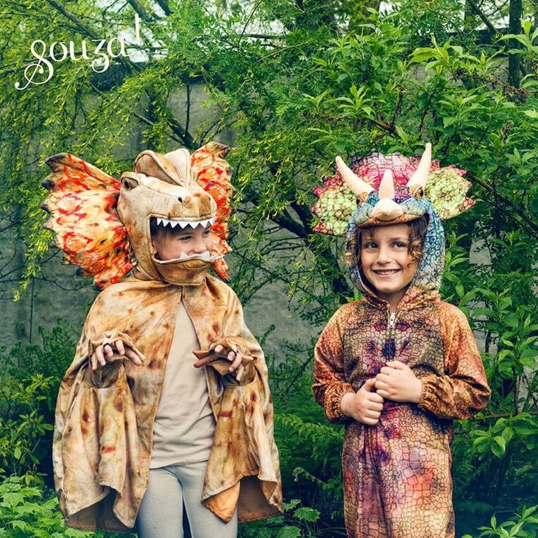 Souza! Triceratops, kostium kombinezon kigurumi dinozaura, 5-7 lat