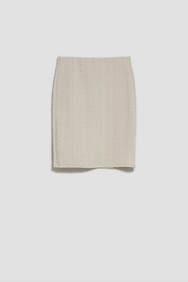 Spódnica damska, beżowa, Moodo