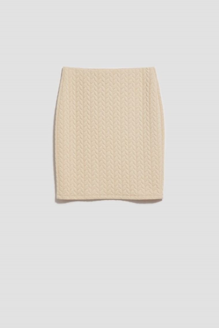 Spódnica damska, beżowa, Moodo