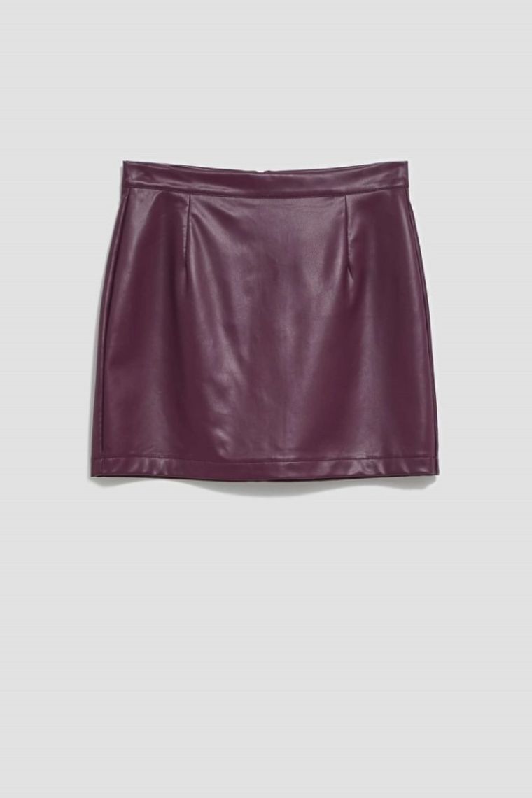 Spódnica damska, bordowa, Moodo