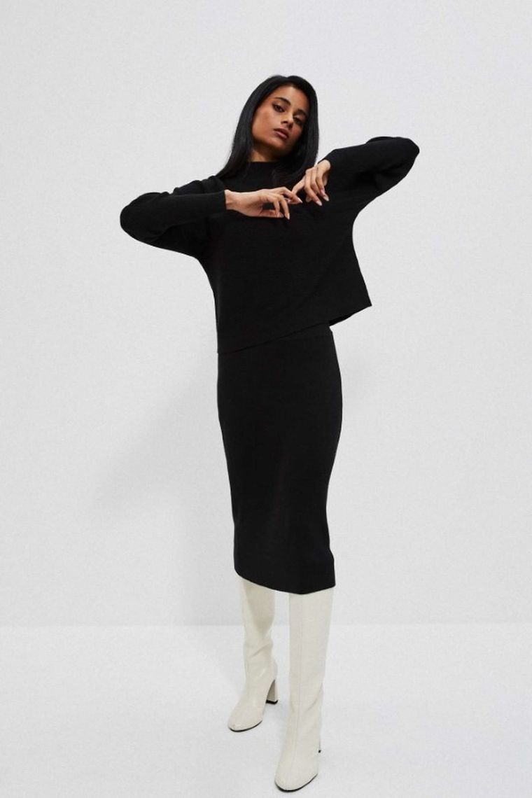 Spódnica damska, czarna, Moodo