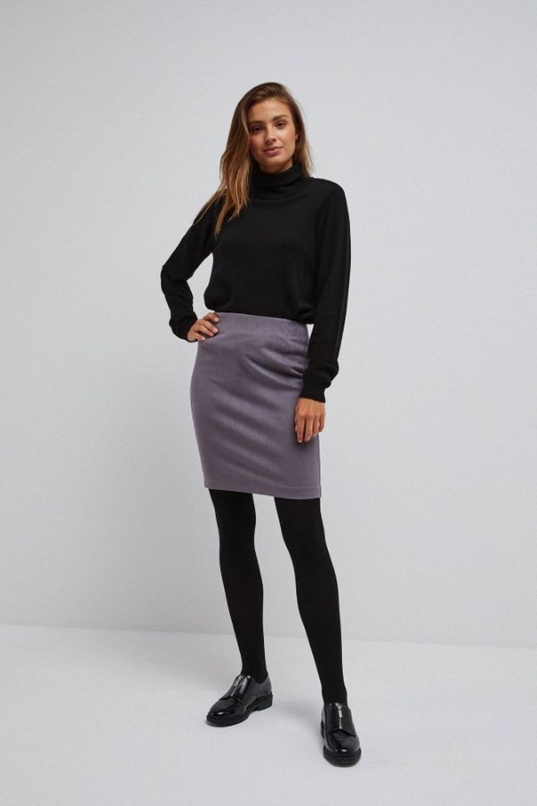 Spódnica damska, szara, Moodo