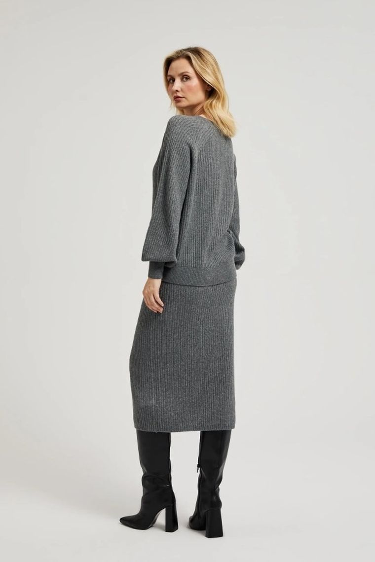 Spódnica damska, szara, Moodo