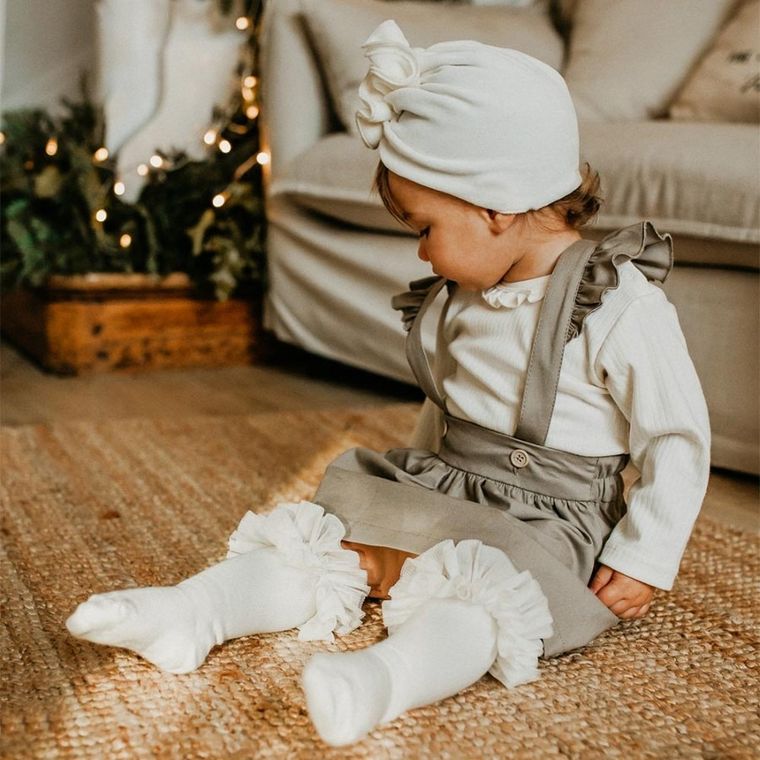 Spódnica ogrodniczka dziewczęca, beżowa, Eevi