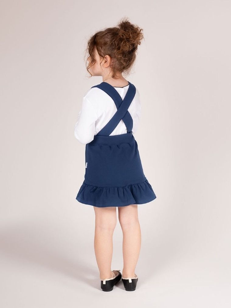 Spódnica ogrodniczka dziewczęca, granatowa, Nicol