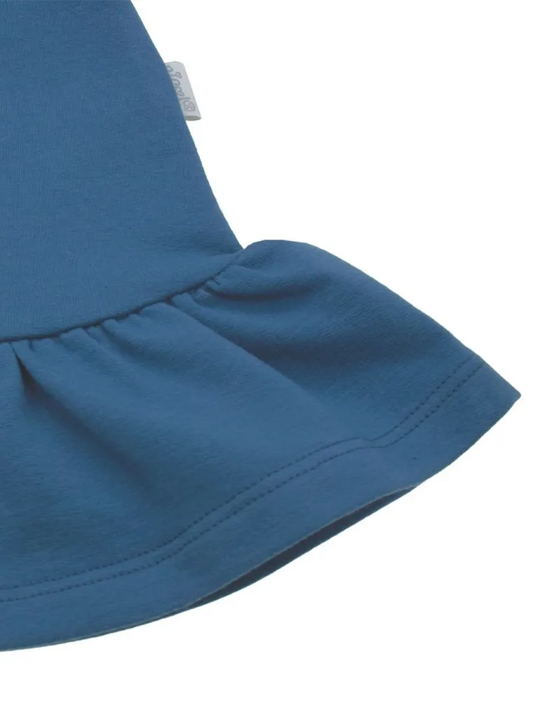 Spódnica ogrodniczka dziewczęca, niebieska, Nicol