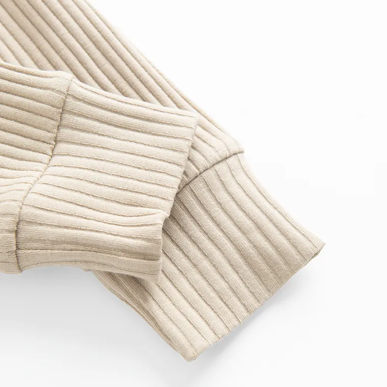 Spodnie chłopięce na szelkach, prążkowane, beżowe, Nicol