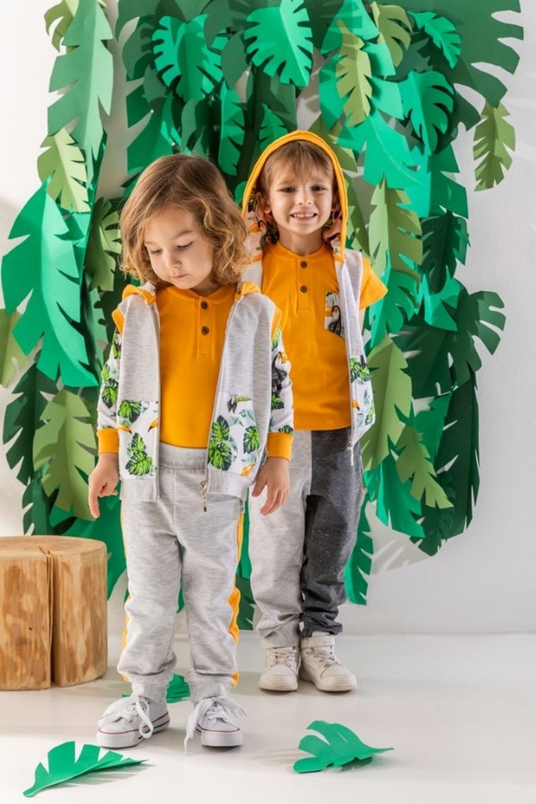 Spodnie dresowe chłopięce, szaro-grafitowe, Nicol