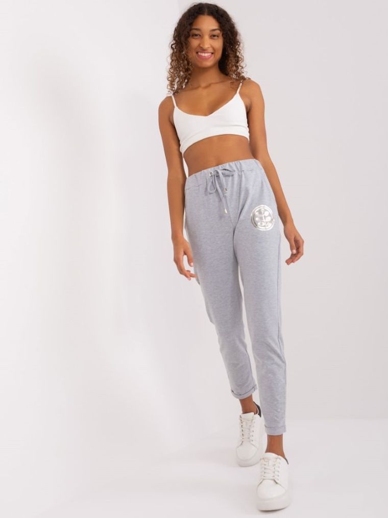 Spodnie dresowe damskie, szare, Relevance